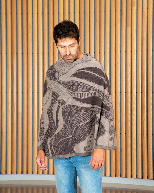 Abundance Reversible Poncho - Merino Wool Knit