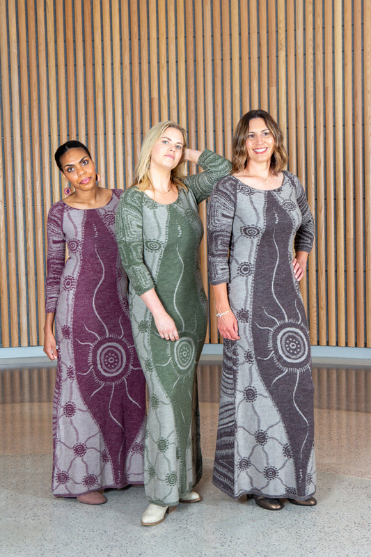 Healing Country Reversible Dress - Merino Wool Knit
