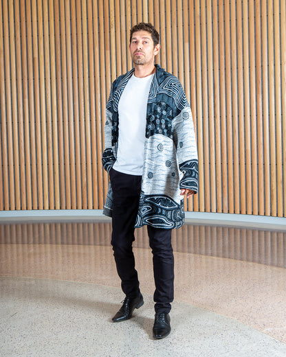 Ancient Existence Unisex Cardigan - Merino Wool