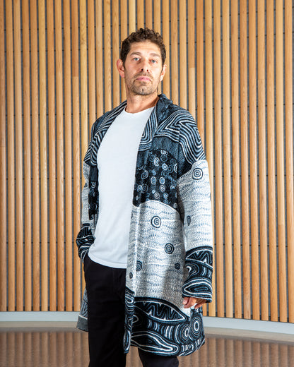 Ancient Existence Unisex Cardigan - Merino Wool