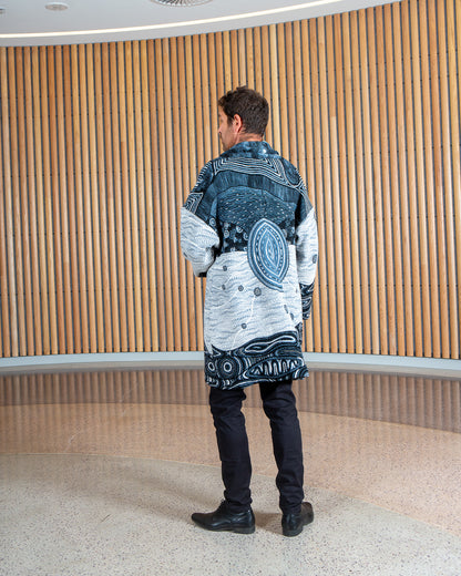 Ancient Existence Unisex Cardigan - Merino Wool