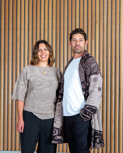 Ancient Existence Unisex Cardigan - Merino Wool