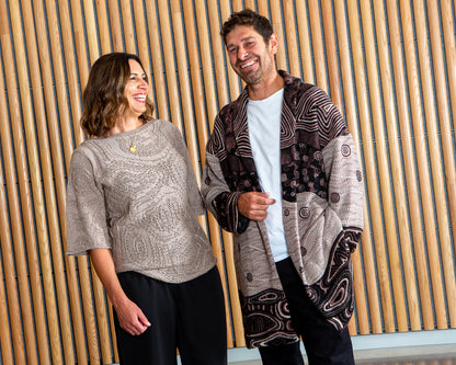 Ancient Existence Unisex Cardigan - Merino Wool