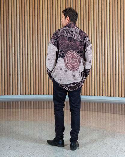 Ancient Existence Unisex Cardigan - Merino Wool