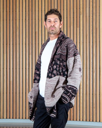 Ancient Existence Unisex Cardigan - Merino Wool