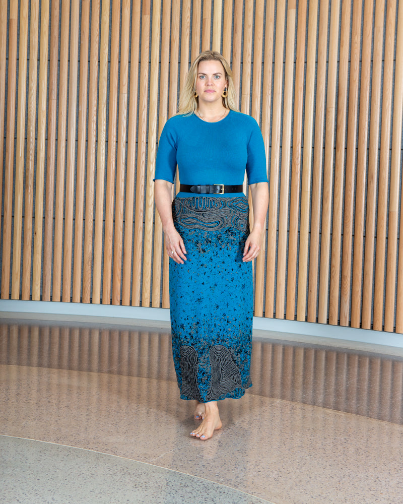 Coastal Country Dress - Merino Wool Knit