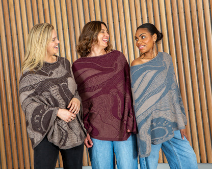 Abundance Reversible Poncho - Merino Wool Knit