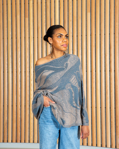 Abundance Reversible Poncho - Merino Wool Knit