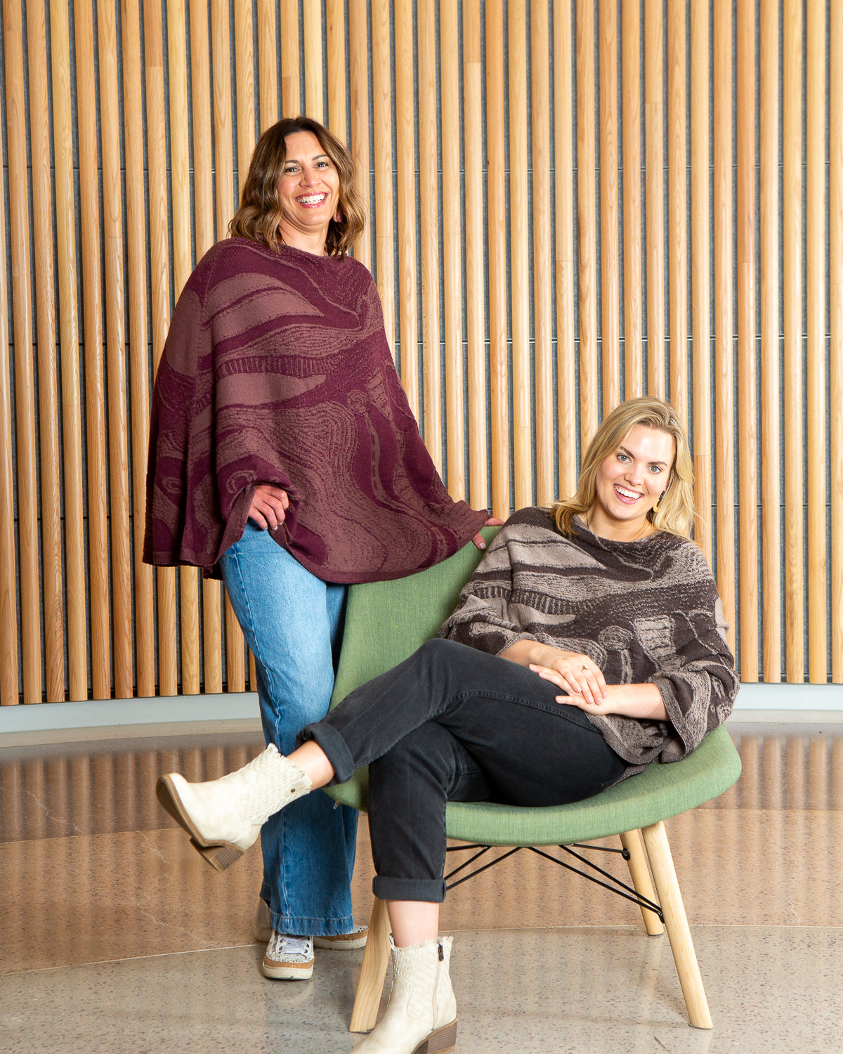 Abundance Reversible Poncho - Merino Wool Knit
