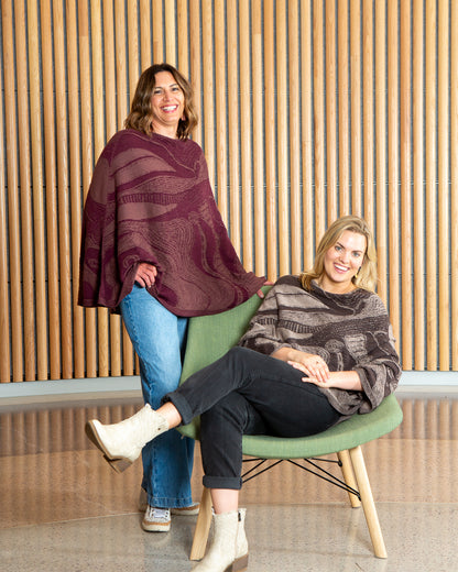 Abundance Reversible Poncho - Merino Wool Knit