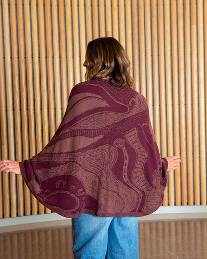 Abundance Reversible Poncho - Merino Wool Knit