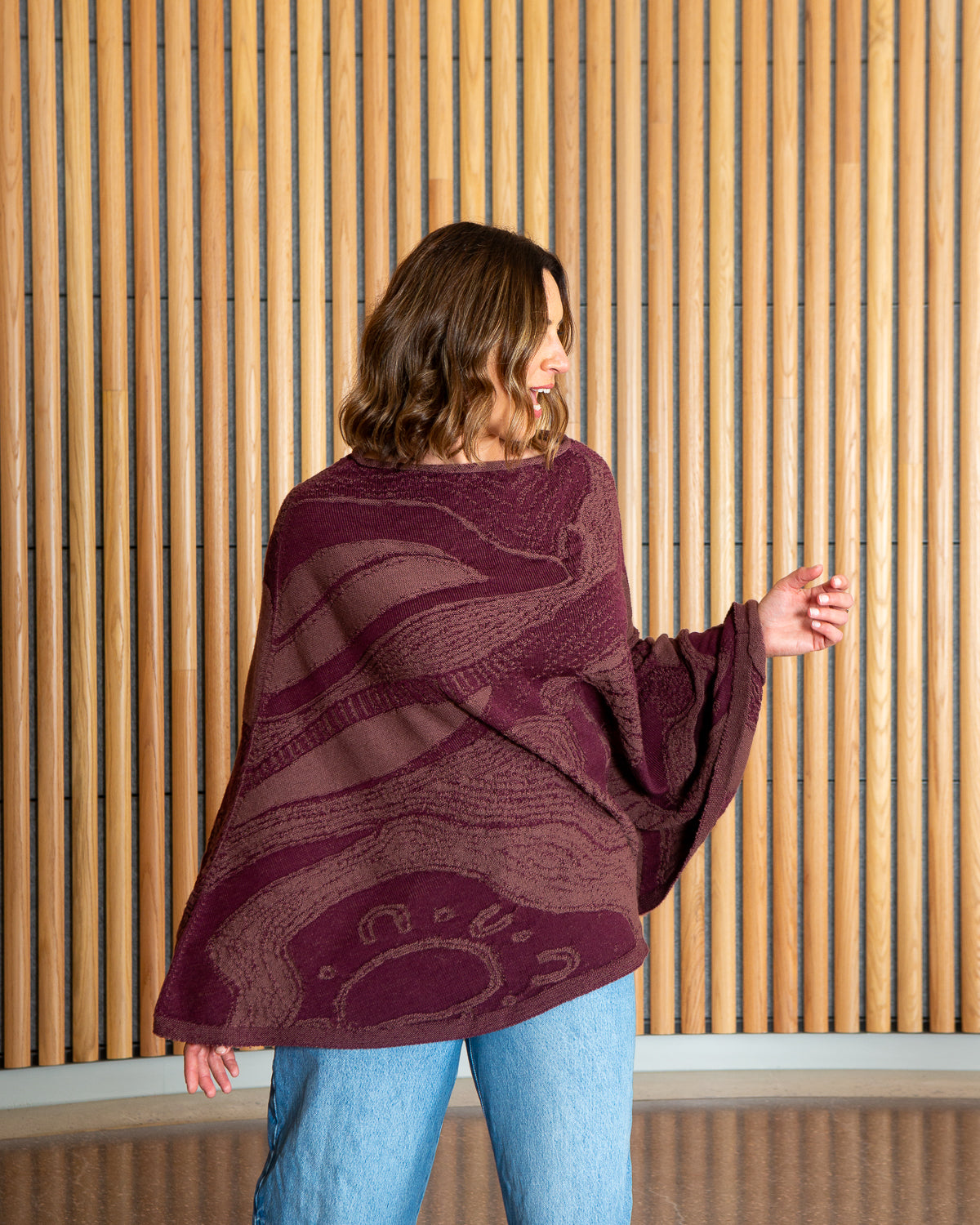 Abundance Reversible Poncho - Merino Wool Knit