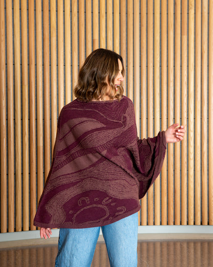 Abundance Reversible Poncho - Merino Wool Knit