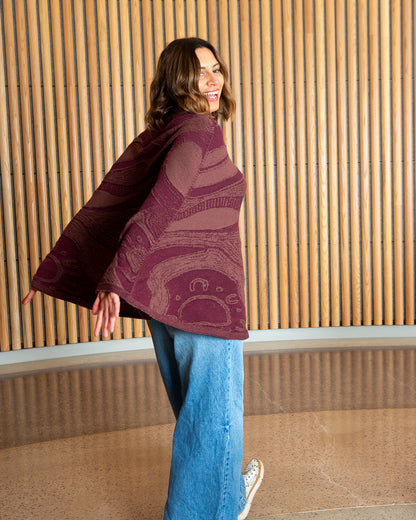 Abundance Reversible Poncho - Merino Wool Knit