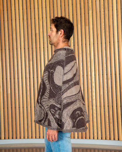 Abundance Reversible Poncho - Merino Wool Knit