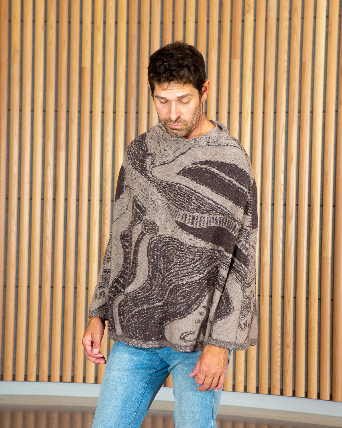 Abundance Reversible Poncho - Merino Wool Knit