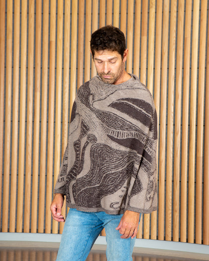 Abundance Reversible Poncho - Merino Wool Knit