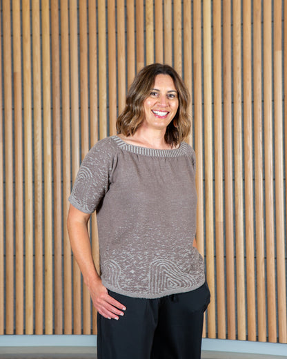 Clifftops Top - Reversible Merino Wool Knit