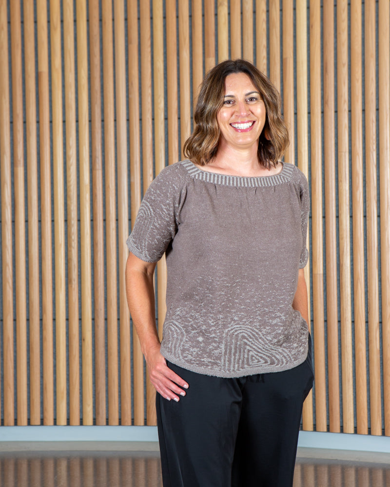 Clifftops Top - Reversible Merino Wool Knit
