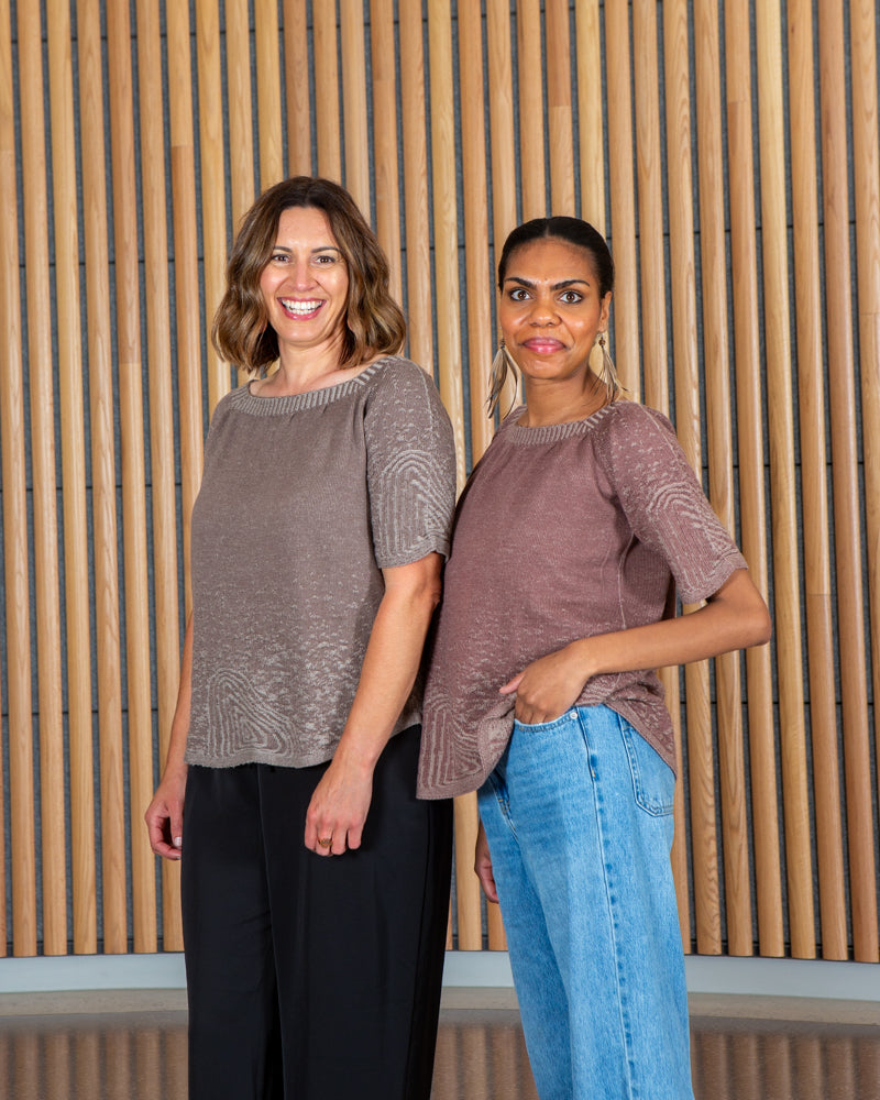 Clifftops Top - Reversible Merino Wool Knit