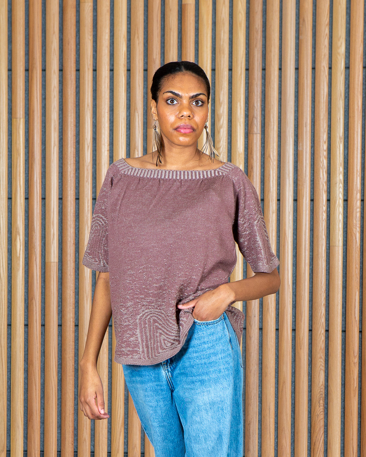 Clifftops Top - Reversible Merino Wool Knit