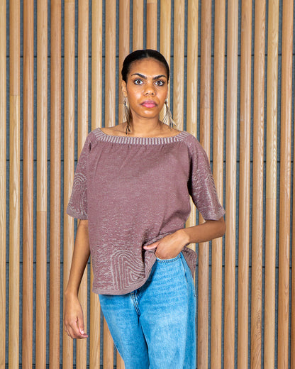 Clifftops Top - Reversible Merino Wool Knit