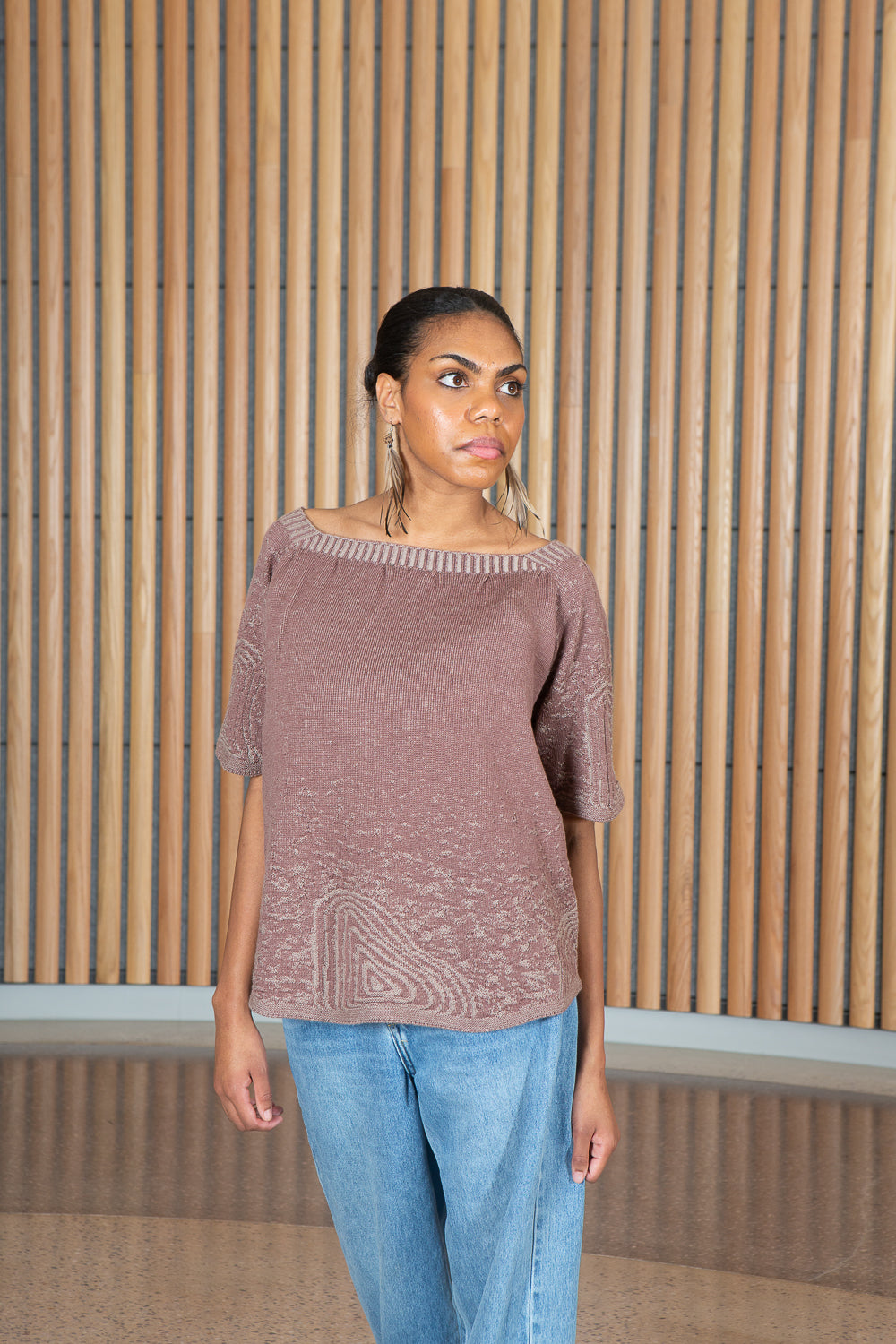 Clifftops Top - Reversible Merino Wool Knit
