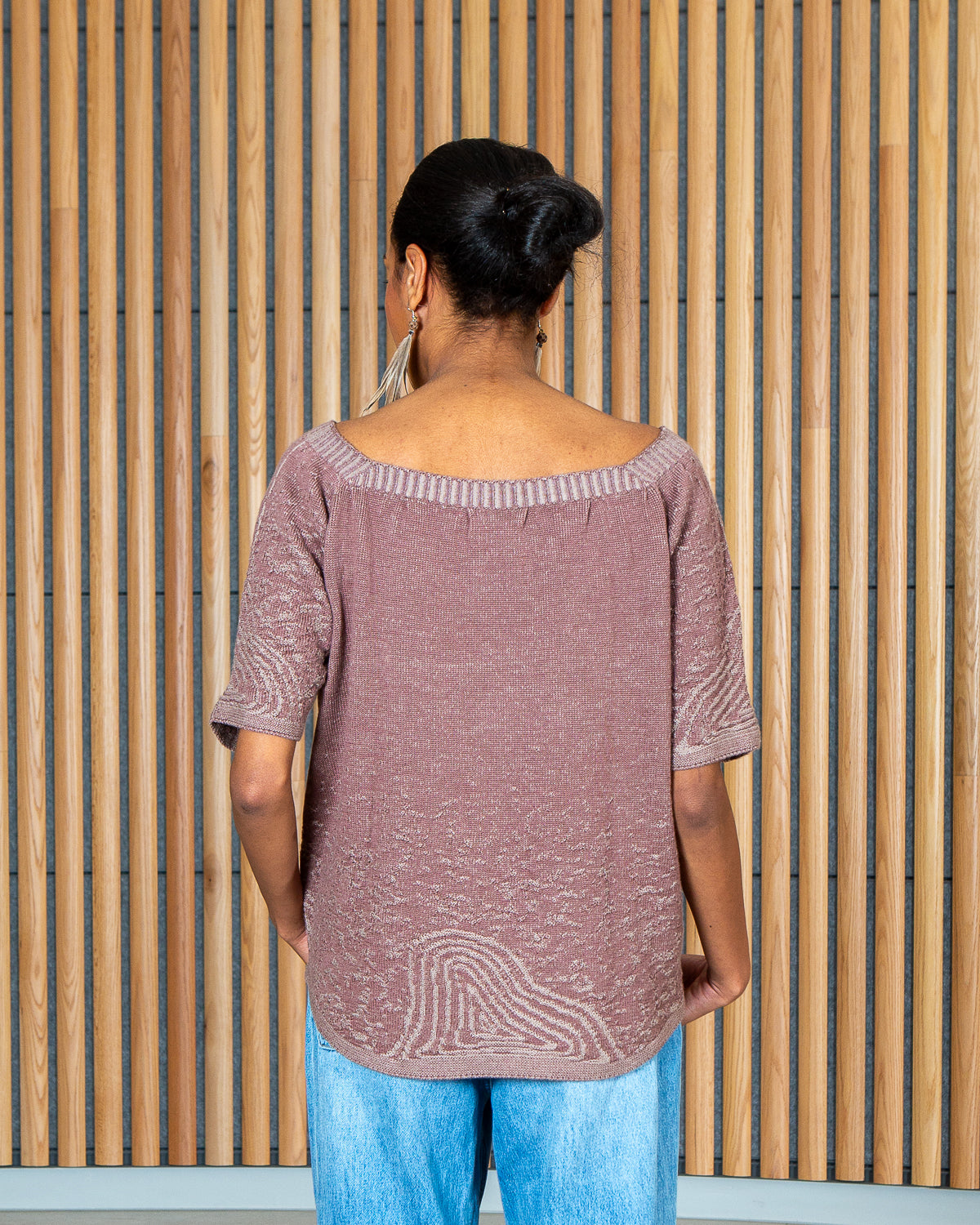 Clifftops Top - Reversible Merino Wool Knit