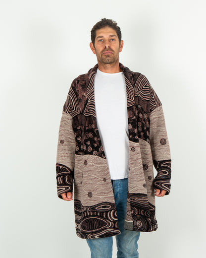 Ancient Existence Unisex Cardigan - Merino Wool