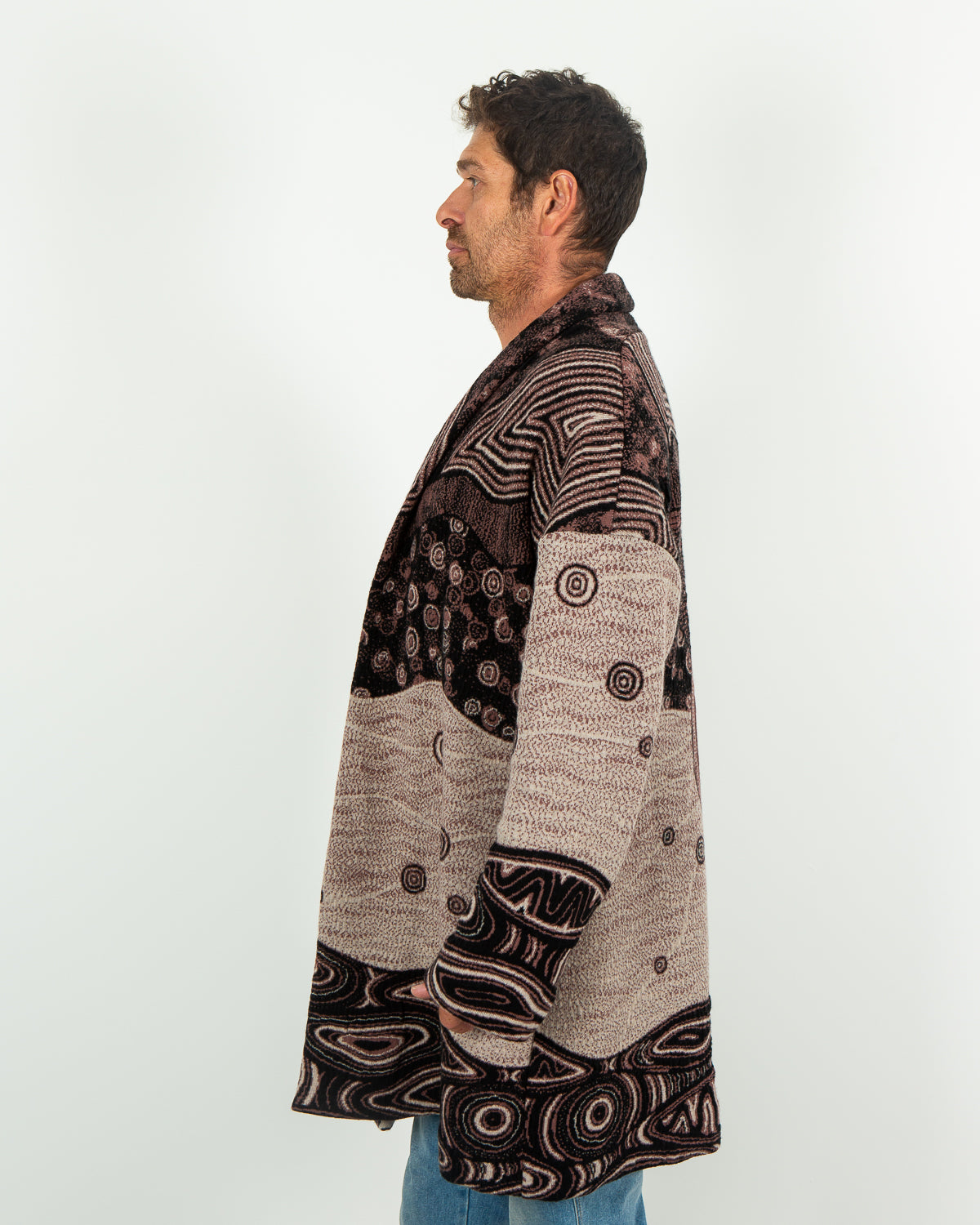 Ancient Existence Unisex Cardigan - Merino Wool