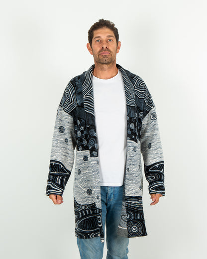 Ancient Existence Unisex Cardigan - Merino Wool