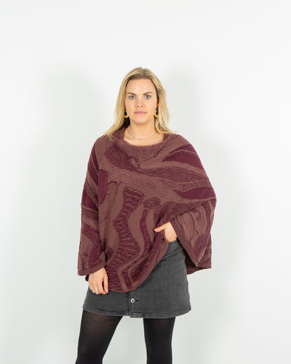 Abundance Reversible Poncho - Merino Wool Knit
