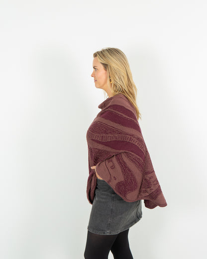 Abundance Reversible Poncho - Merino Wool Knit