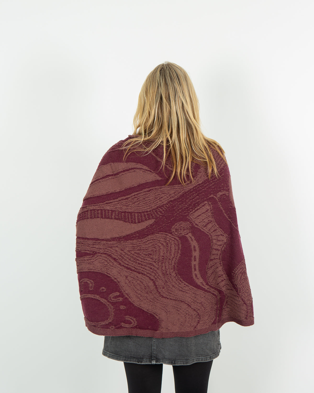 Abundance Reversible Poncho - Merino Wool Knit