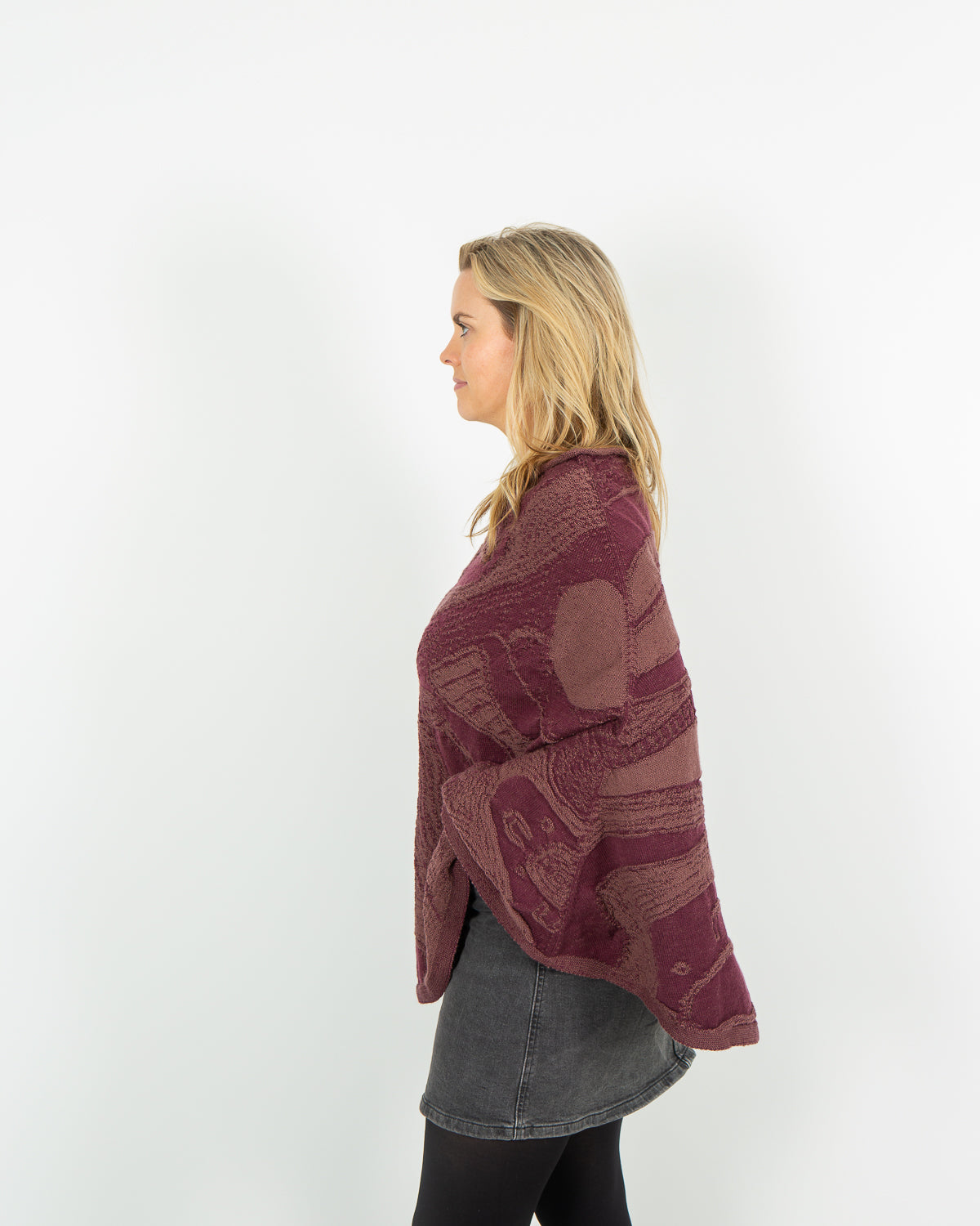 Abundance Reversible Poncho - Merino Wool Knit