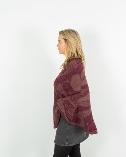 Abundance Reversible Poncho - Merino Wool Knit