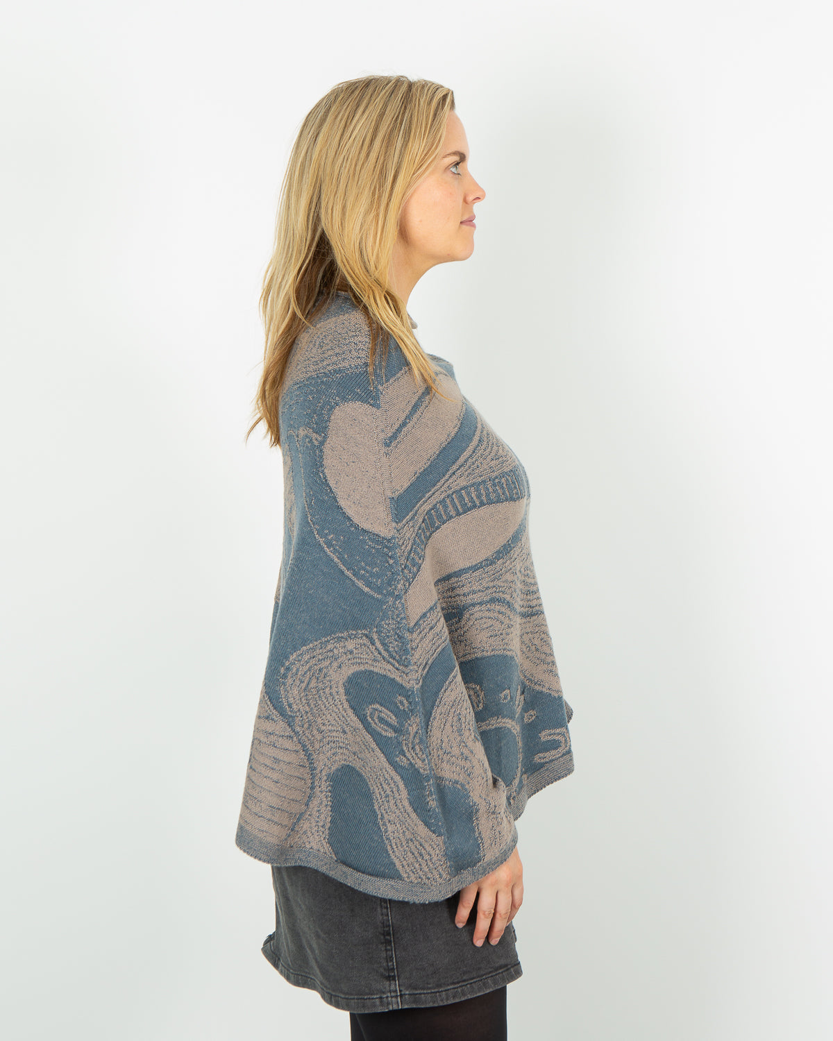 Abundance Reversible Poncho - Merino Wool Knit