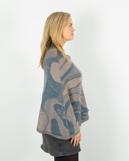 Abundance Reversible Poncho - Merino Wool Knit