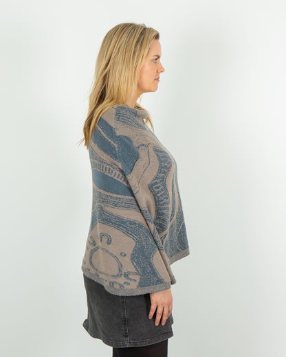 Abundance Reversible Poncho - Merino Wool Knit