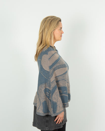 Abundance Reversible Poncho - Merino Wool Knit