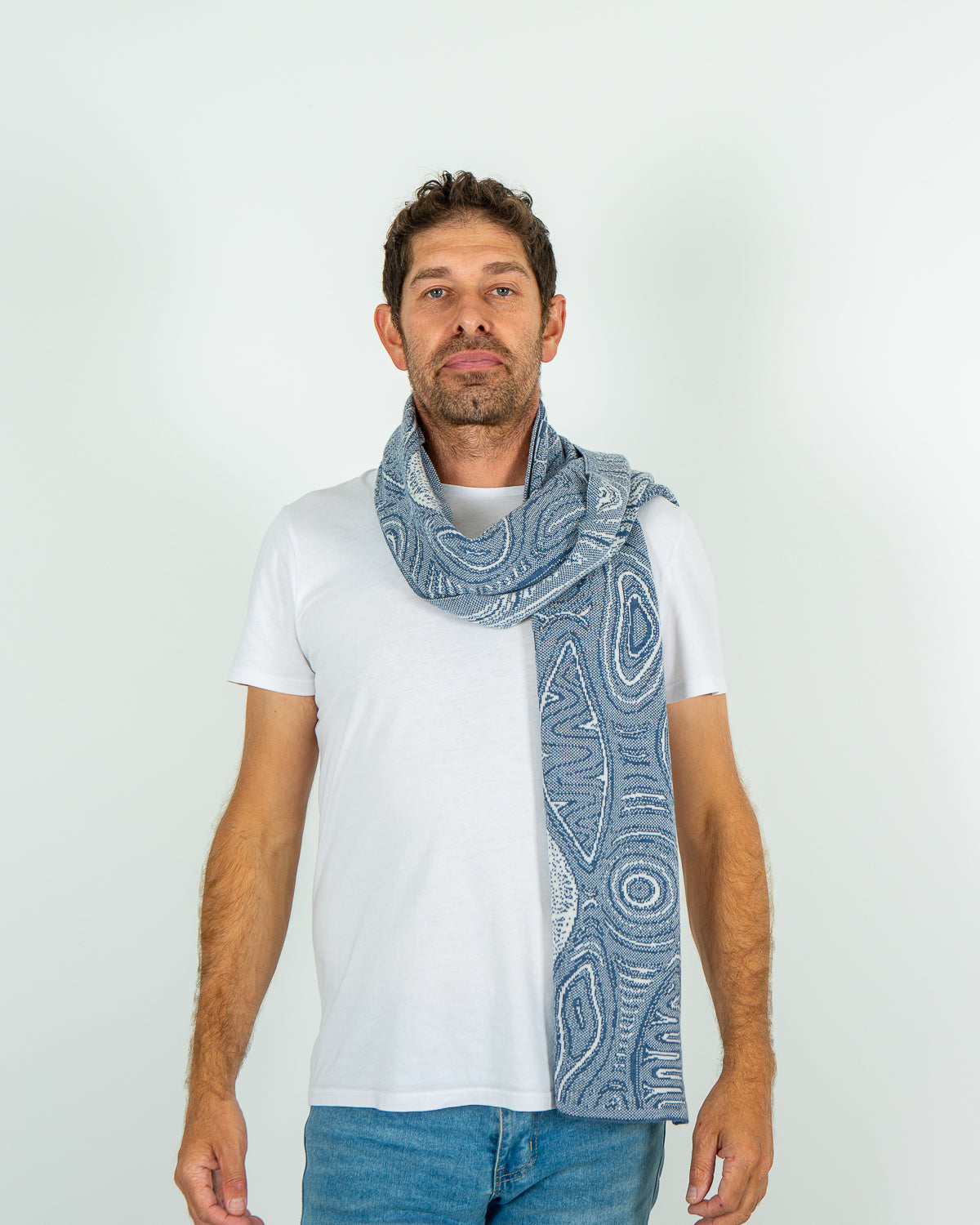 Ancient Existence Reversible Scarf - Merino Wool Knit
