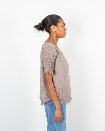 Clifftops Top - Reversible Merino Wool Knit