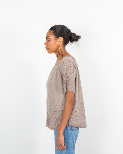 Clifftops Top - Reversible Merino Wool Knit