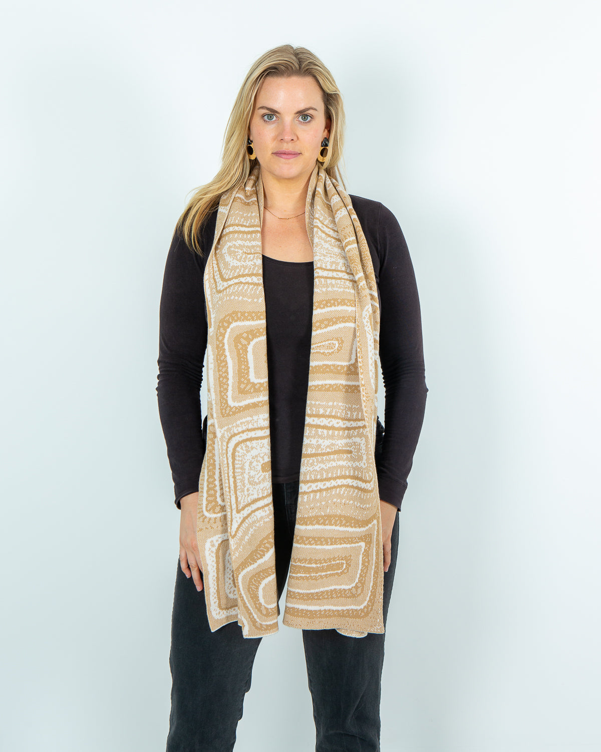 Paving the Way Reversible Scarf - Merino Wool Knit