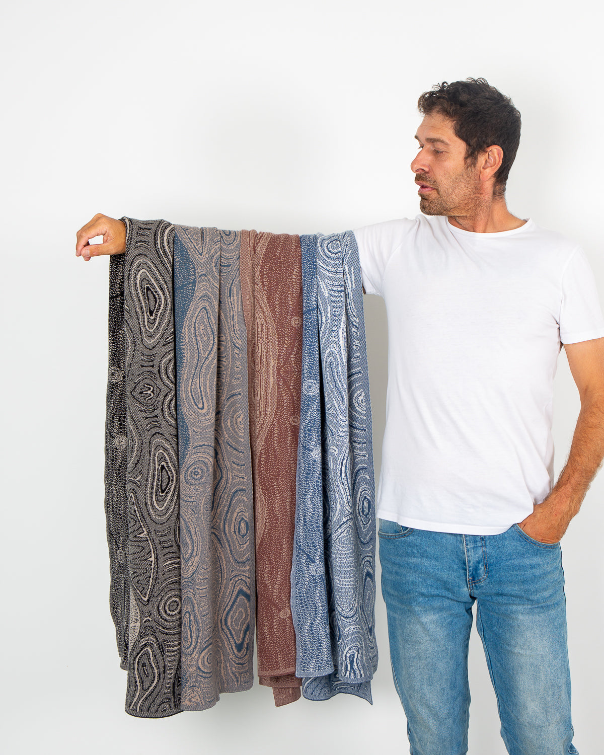 Ancient Existence Reversible Scarf - Merino Wool Knit