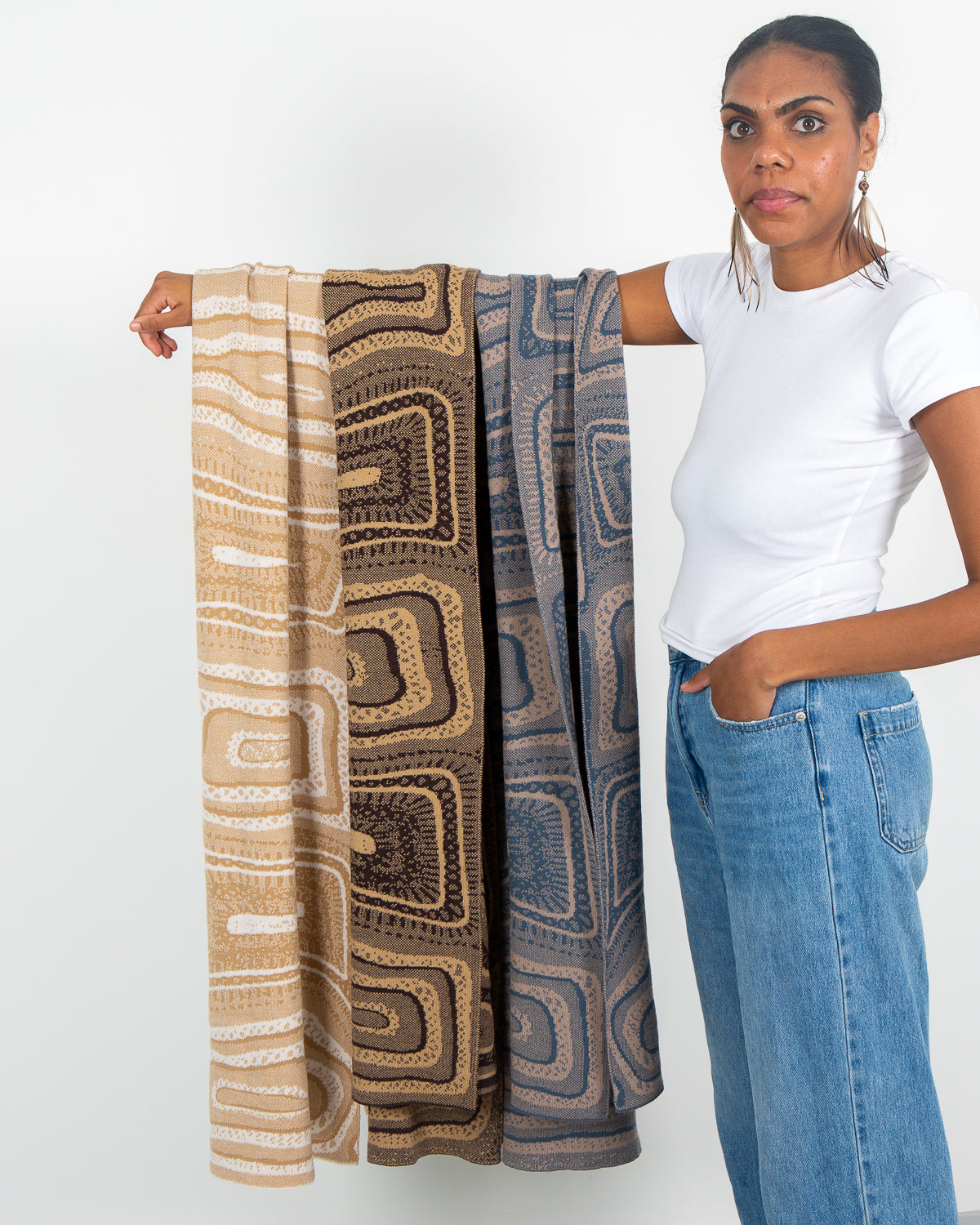 Paving the Way Reversible Scarf - Merino Wool Knit