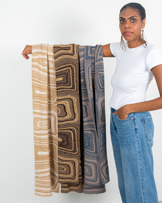 Paving the Way Reversible Scarf - Merino Wool Knit